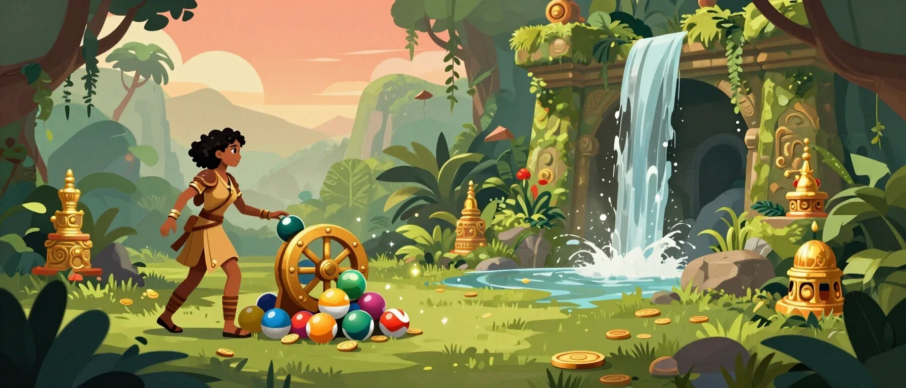 Buzz Bingo game choices shown with colourful bingo balls and a golden wheel